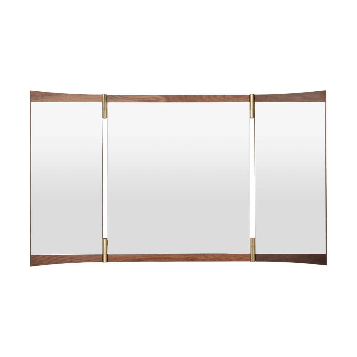 Bilde av Gubi Vanity speil 3 Valnøtt-messing