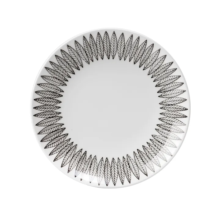 Svart Salix tallerken - Ø 18 cm - Gustafsbergs Porslinsfabrik