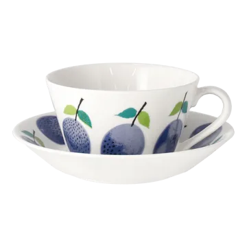 Prunus tekopp med fat Ø15,3 cm - 25 cl - Gustavsbergs Porslinsfabrik