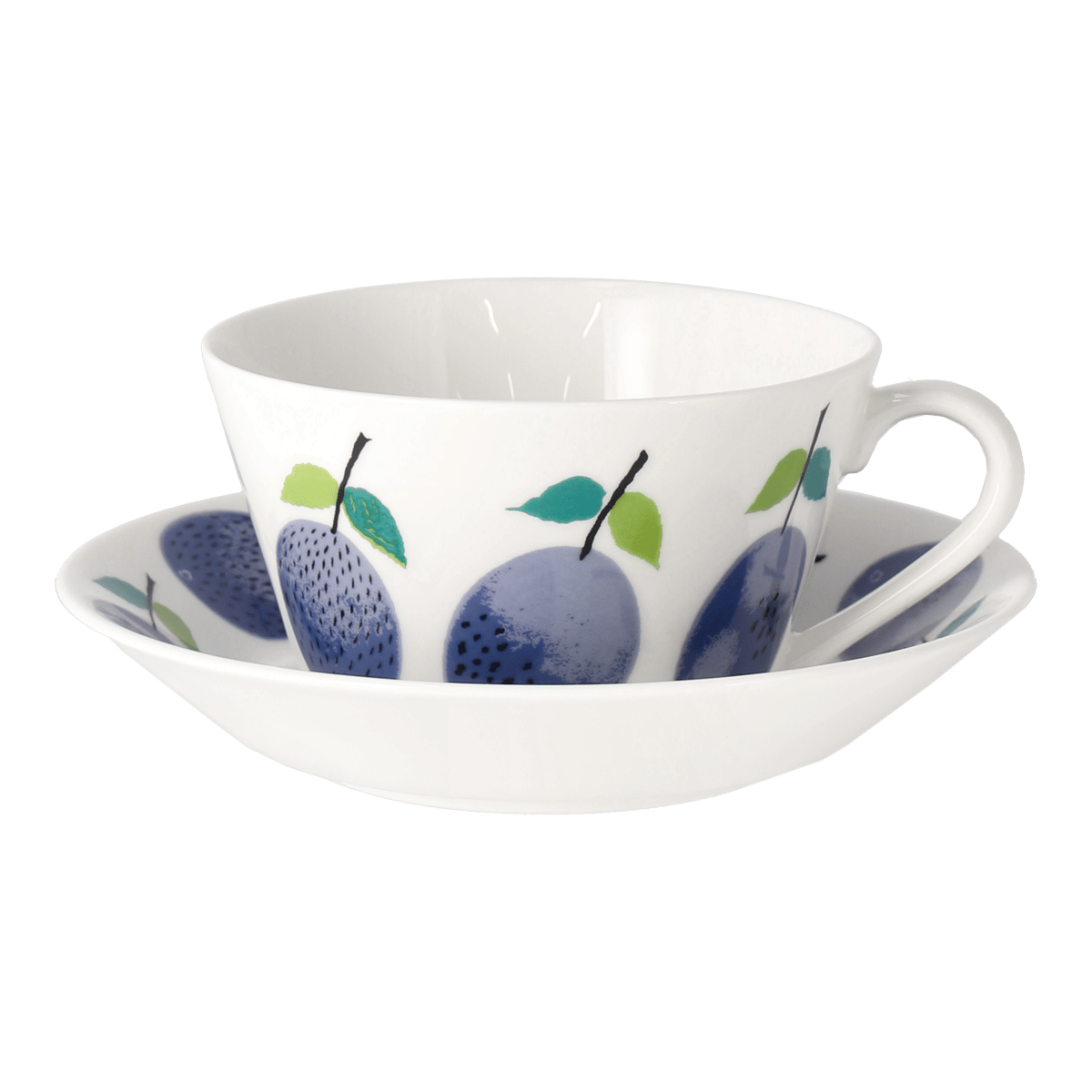 Gustavsbergs Porslinsfabrik Prunus tekopp med fat Ø15,3 cm 25 cl