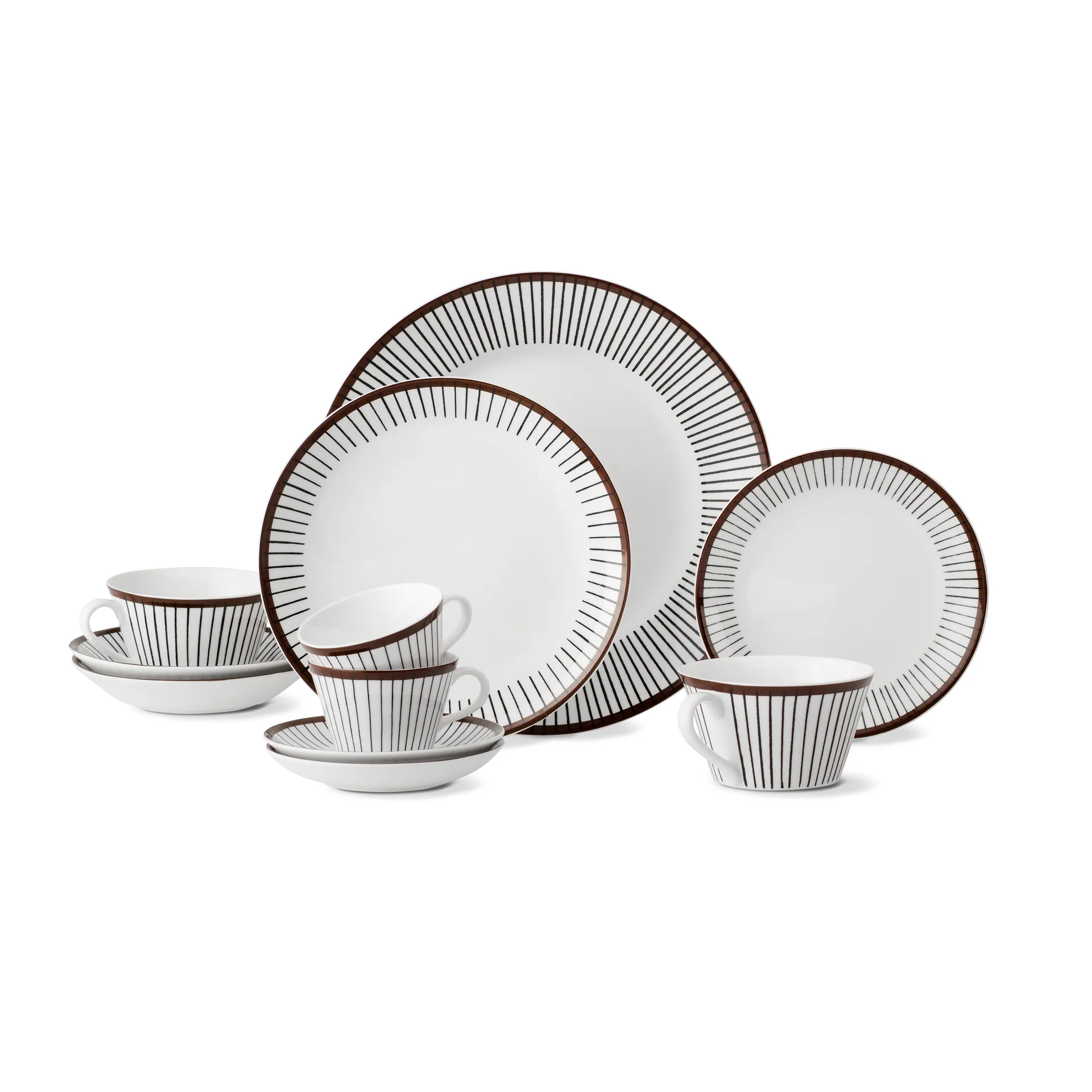 Ribb kaffegods, Kaffekopp + skål Gustavsbergs Porslinsfabrik