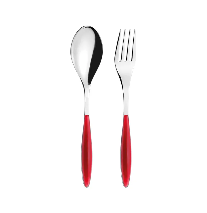 Feeling serveringsbestikk - Clear red, 2 deler - Guzzini