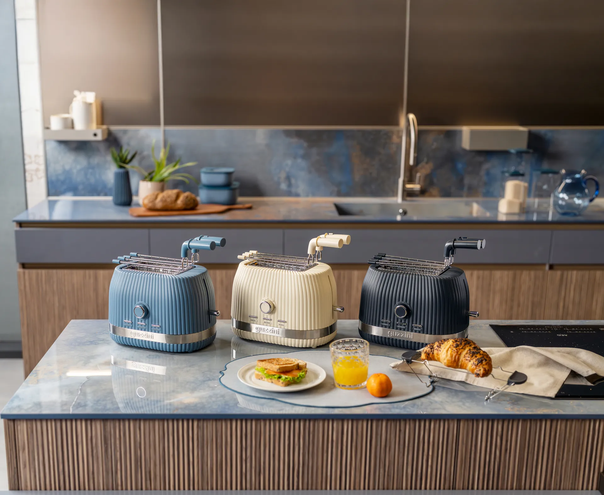 Sous chef brødrister, Navy blue Guzzini