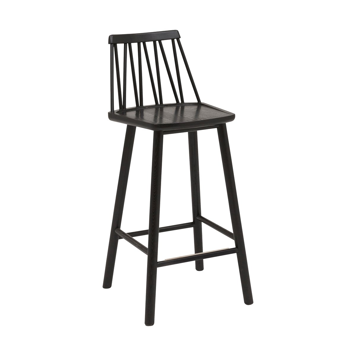Bilde av Hans K ZigZag barstol 63 cm Svart beis