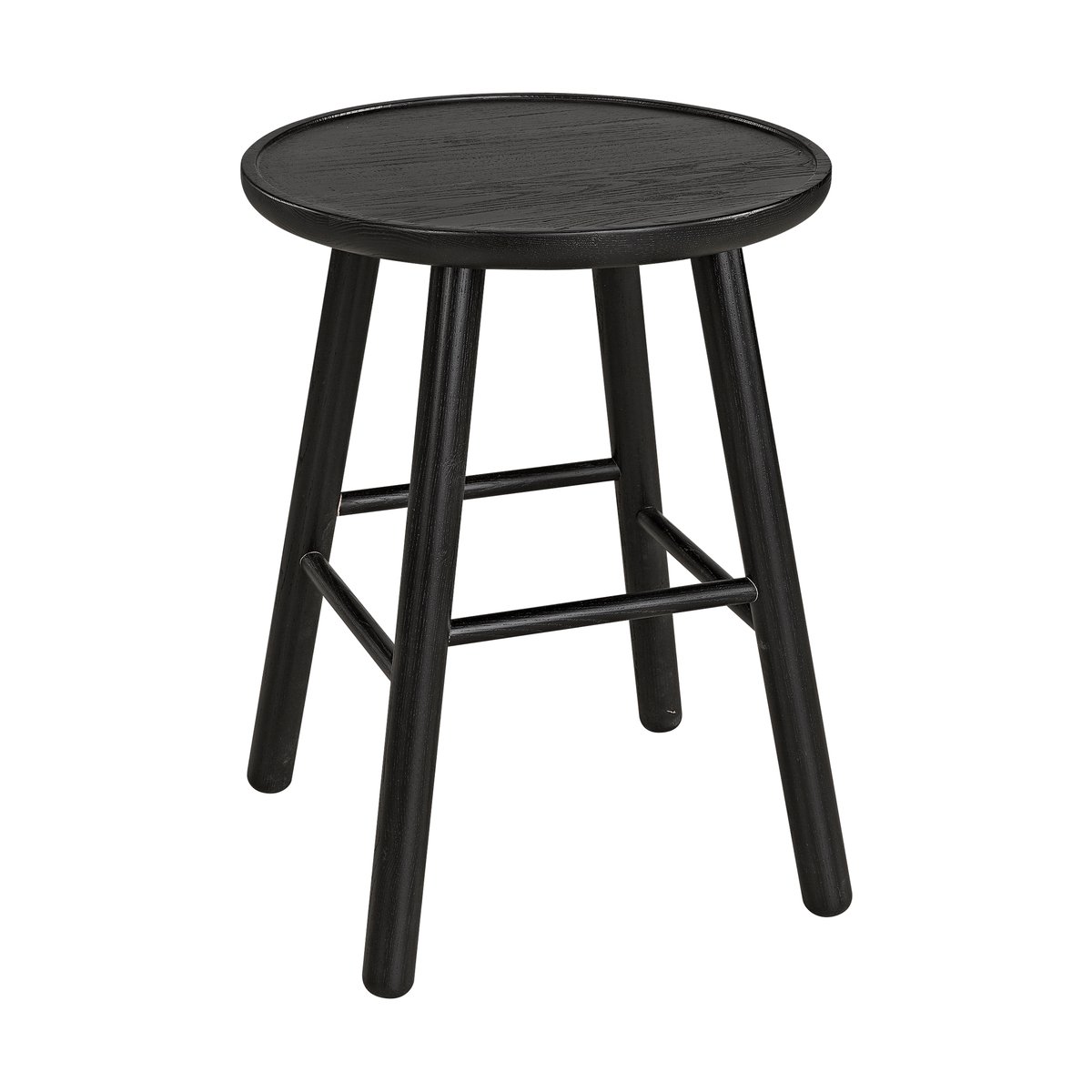 Hans K ZigZag krakk 47cm Ask svart beis | Skandinavisk Design | Krakker | Svart