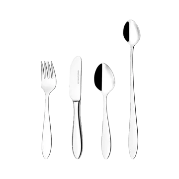 Fjord barnebestikk 4 deler - Rustfritt stål - Hardanger Bestikk