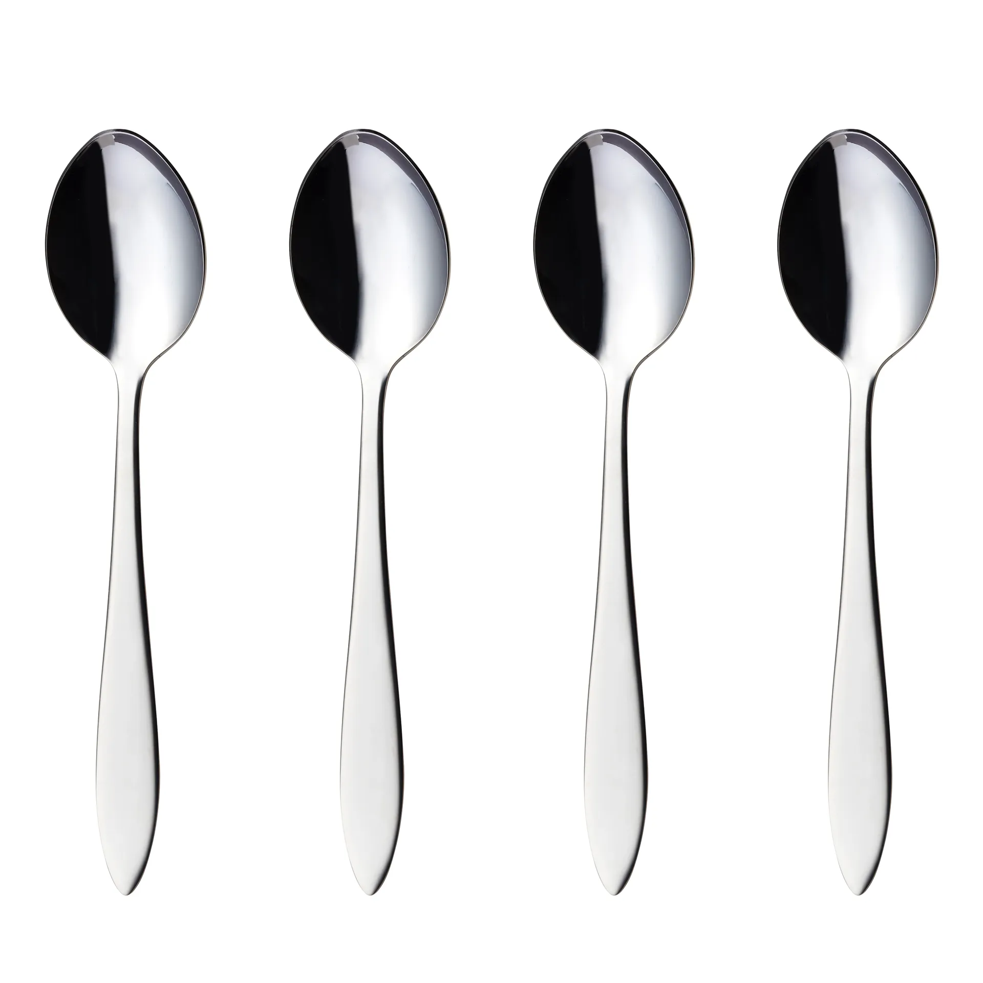 Fjord dessertskjeer 4 deler, rustfritt stål Hardanger Bestikk