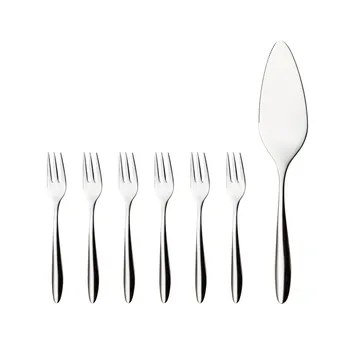 Lykke kakesett 7 deler - rustfritt stål - Hardanger Bestikk