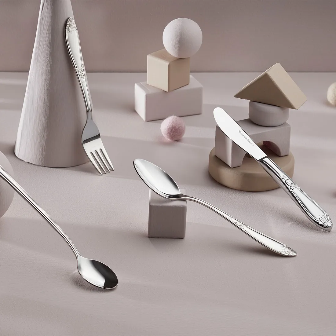 Nina barnebestikk 4 deler, Rustfritt stål Hardanger Bestikk