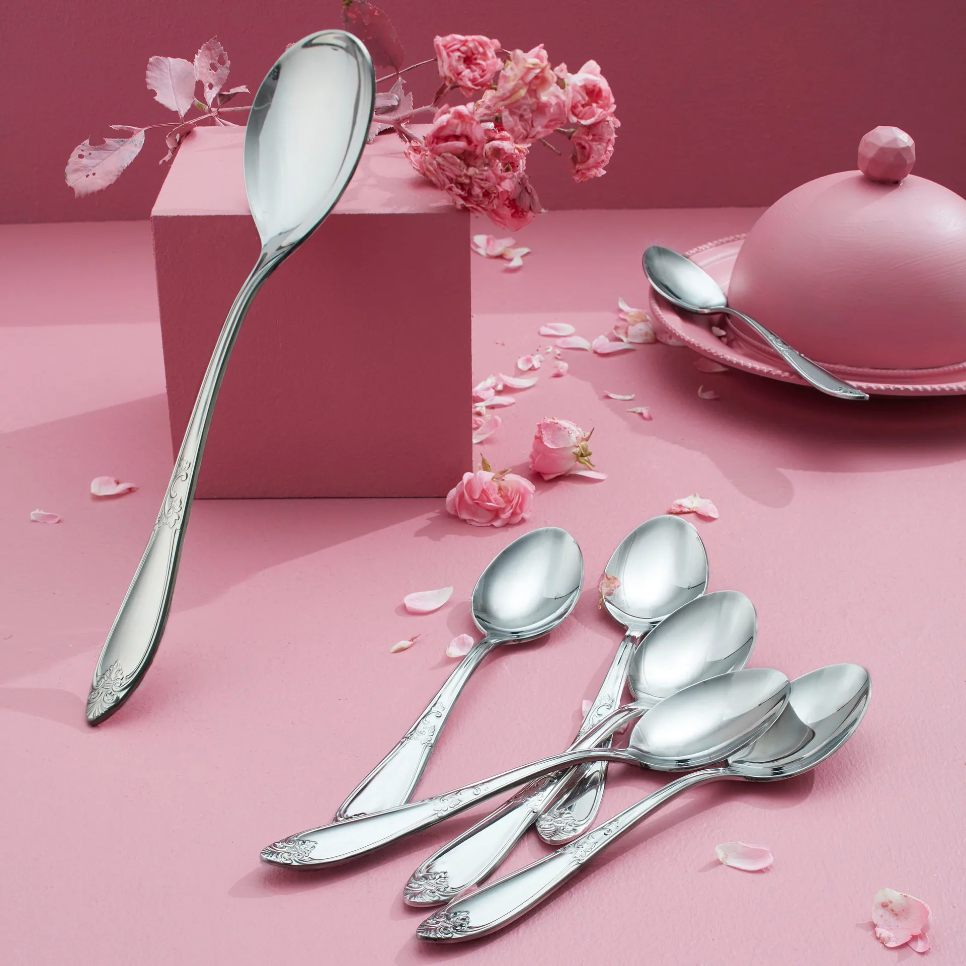 Nina dessertskje 4-stk., rustfritt stål Hardanger Bestikk