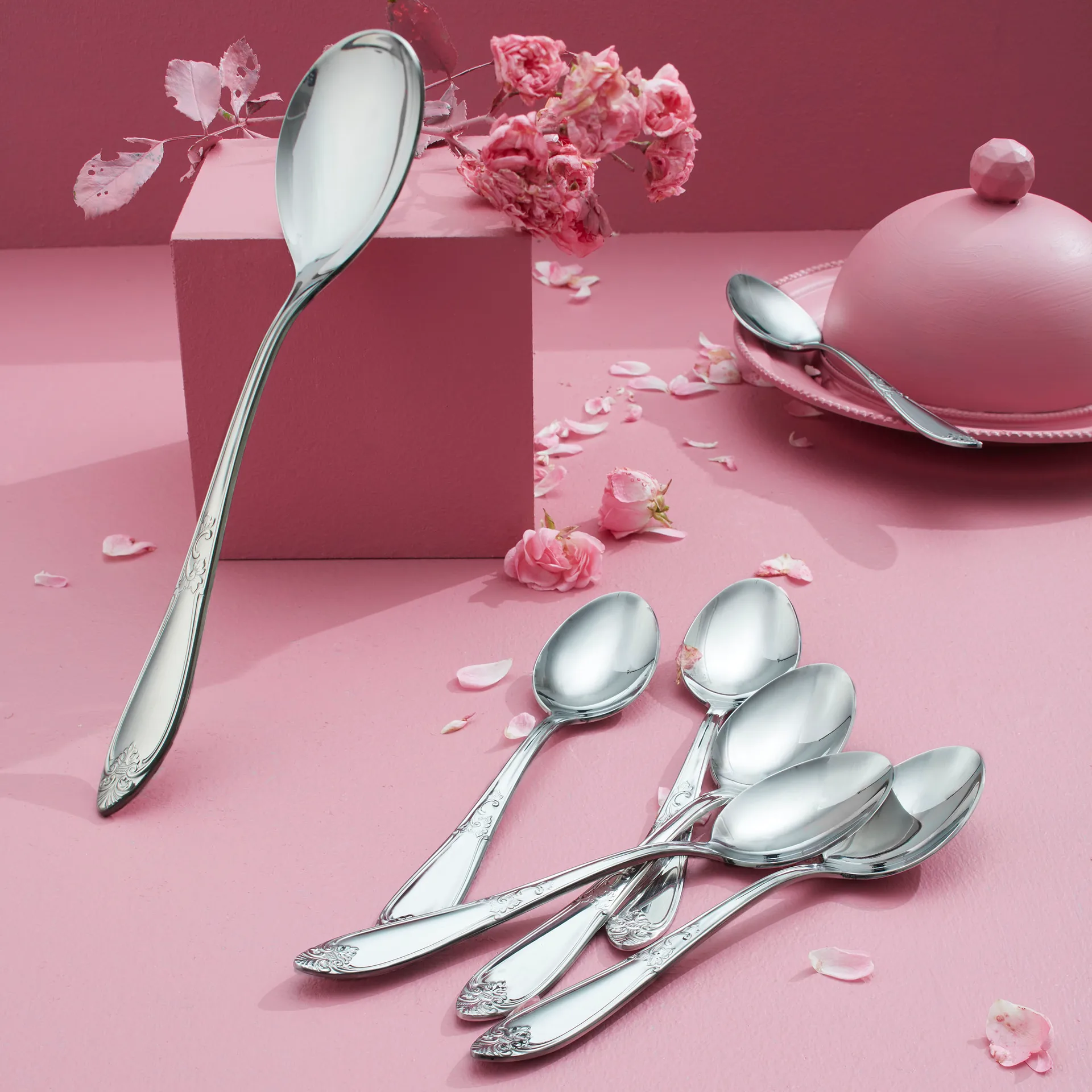 Nina saladset 2 deler, rustfritt stål Hardanger Bestikk