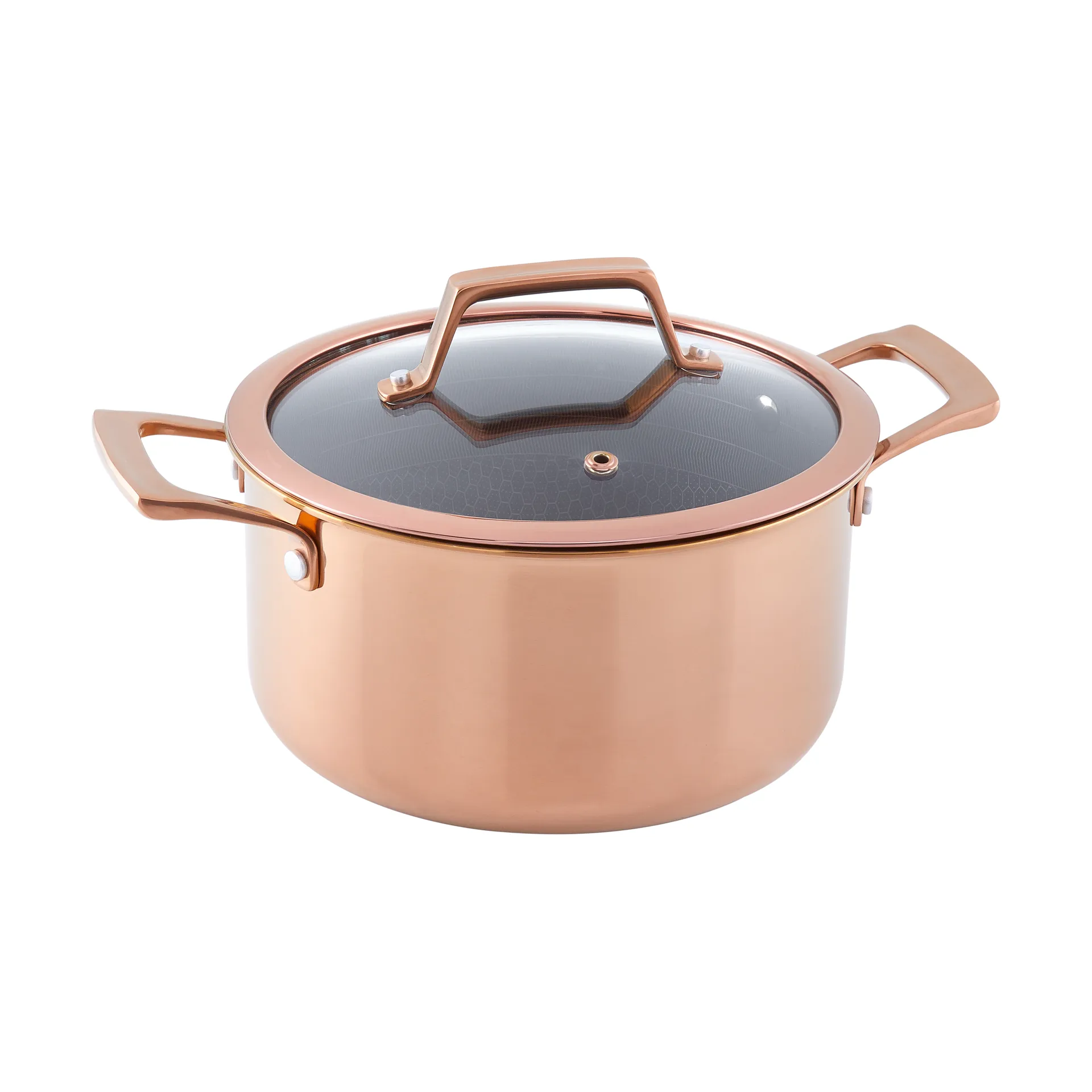 Hâws Santo gryte med lokk hybrid coating 3,4 L, Rose Gold Hâws