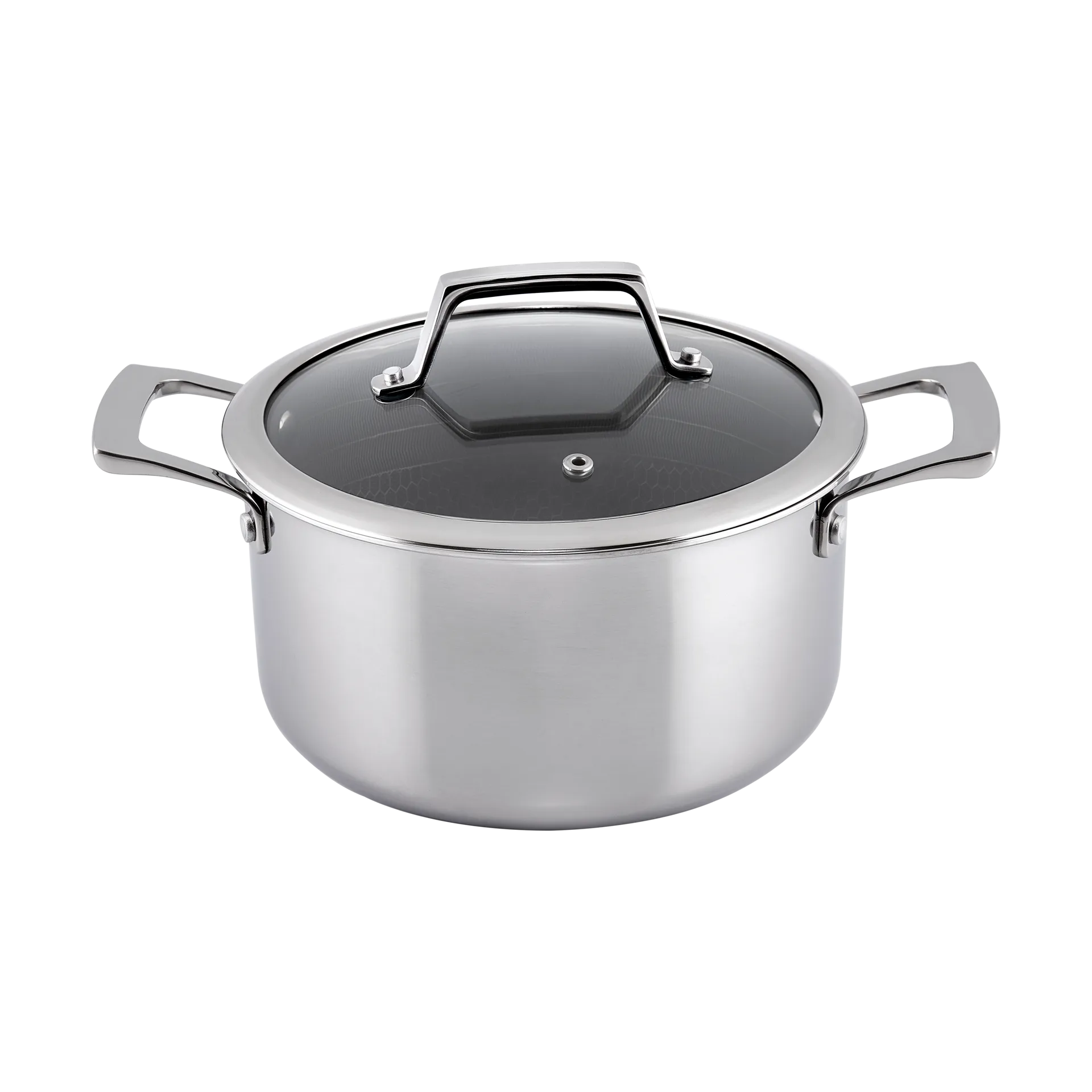 Hâws Santo Hybrid Coating gryte med lokk 3,4 L, Rustfritt stål Hâws