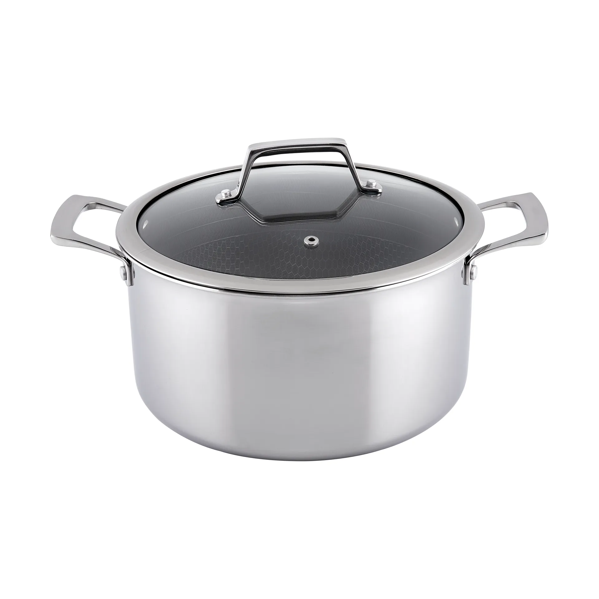 Hâws Santo Hybrid Coating gryte med lokk 5,8 L, Rustfritt stål Hâws
