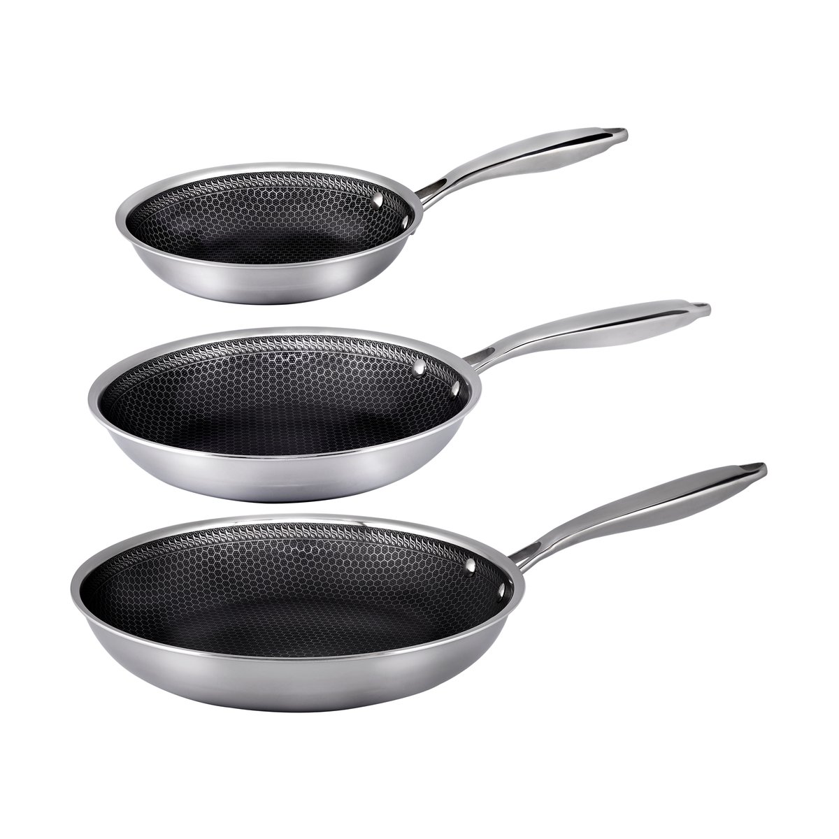 Hâws Hâws Santo Hybrid Coating stekepannesett 3 deler Rustfritt stål