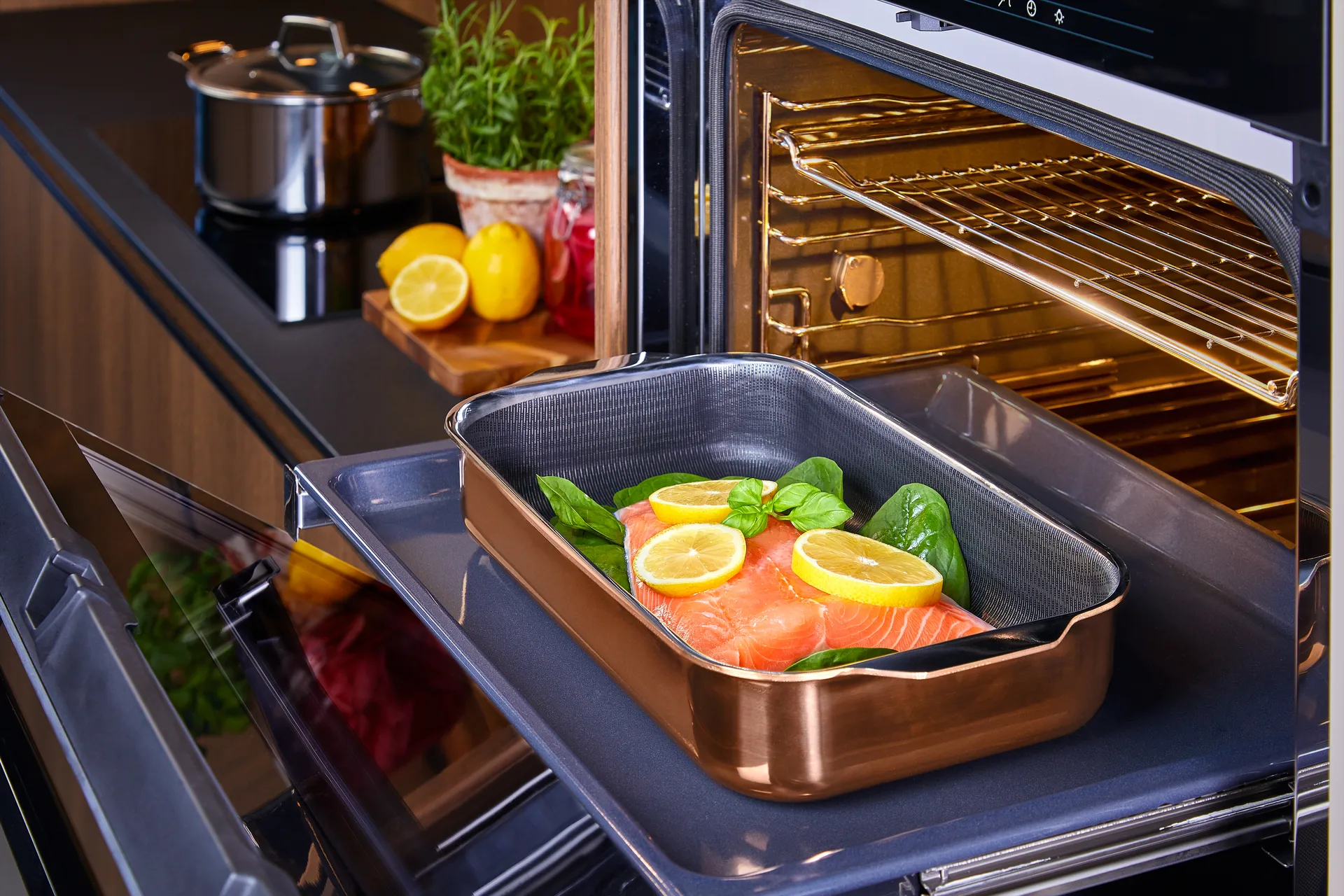 Hâws Santo roaster ugnsform hybrid coating rose gold, 32x18 cm Hâws