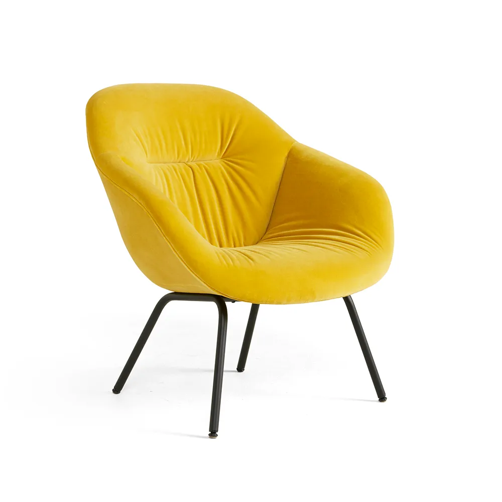 About a Lounge 87 Soft lenestol, stoff swarm multicolor, svart stål stativ HAY