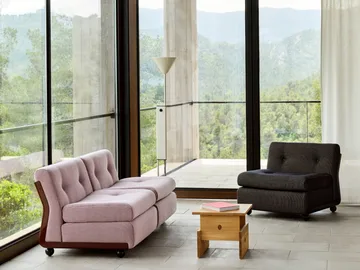 Amanta sofamodul - Antrasitt-turf blue red mélange, 1-seter/lenestol - HAY