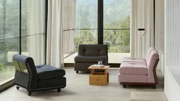 Amanta sofamodul - Antrasitt-turf blue red mélange, 1-seter/lenestol - HAY