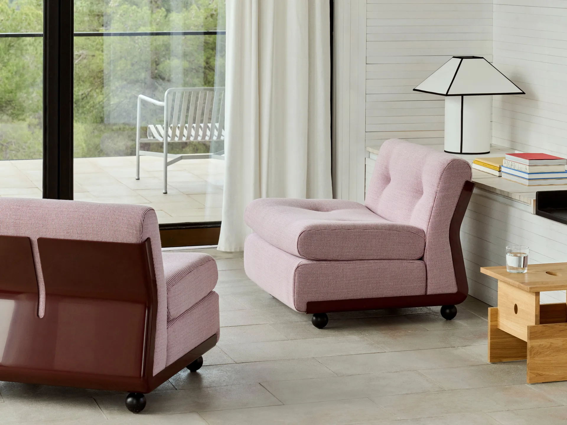 Amanta sofamodul, Burgundy red-yuma 1851, 1-seter/lenestol HAY