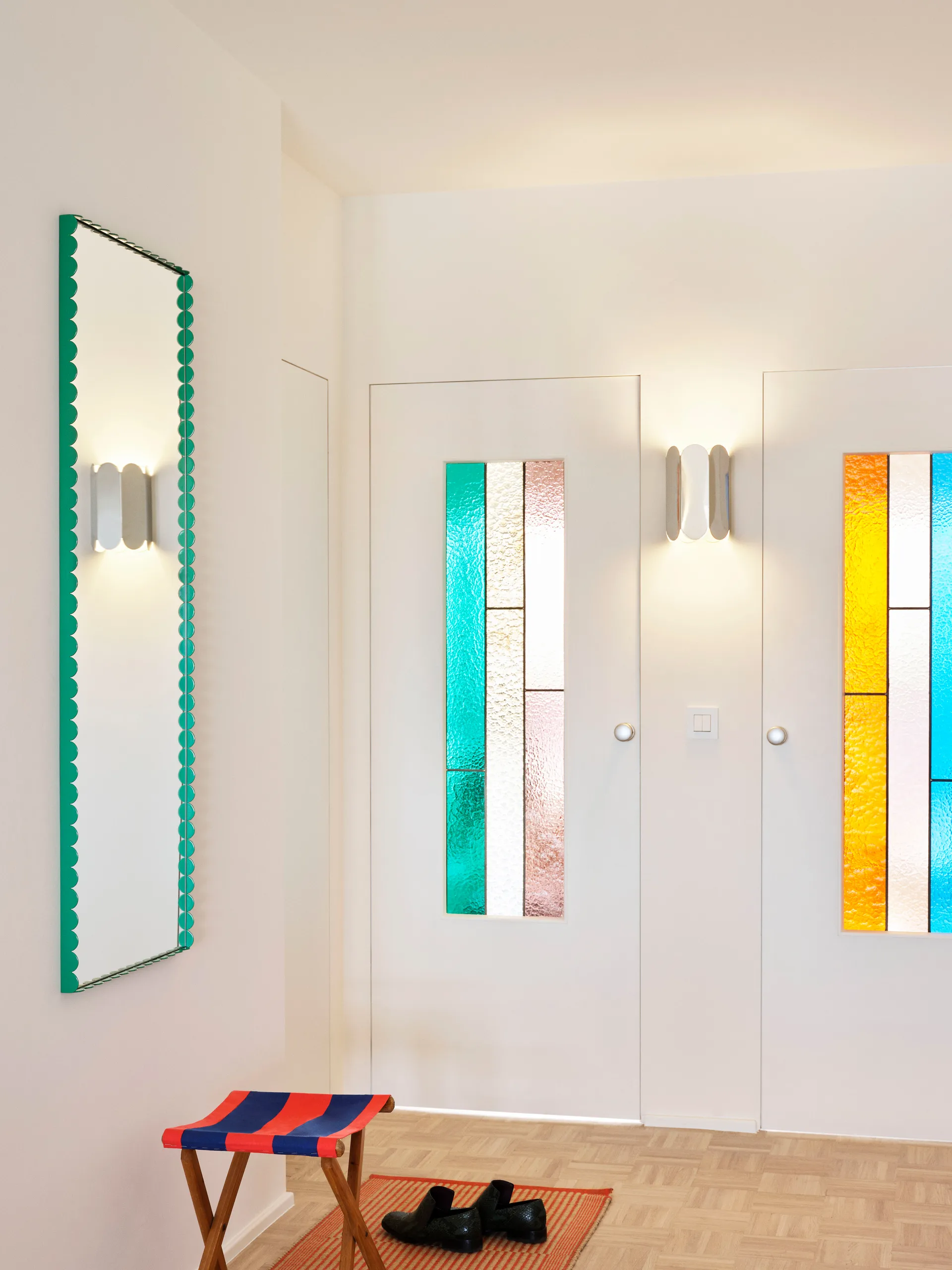 Arcs Mirror Rectangle M speil 50 x 133,5 cm, Green HAY