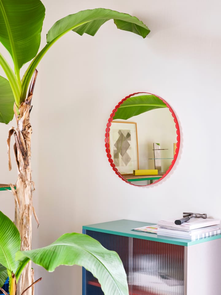 Arcs Mirror speil Ø60 cm, Red HAY