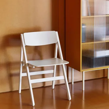 Backflip Chair stol→Backflip Chair stol - Cream white lakkert bøk - HAY
