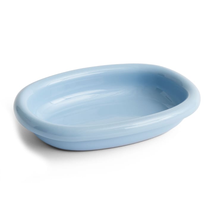 Barro ovalt serveringsfat lite 20x27,5 cm - Light blue - HAY