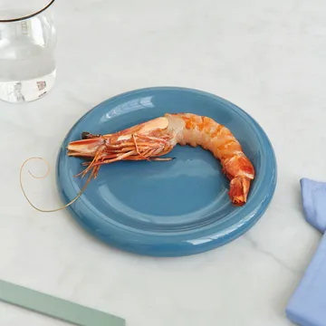 Barro tallerken - Dark blue, Ø24 cm 2‑pakning - HAY