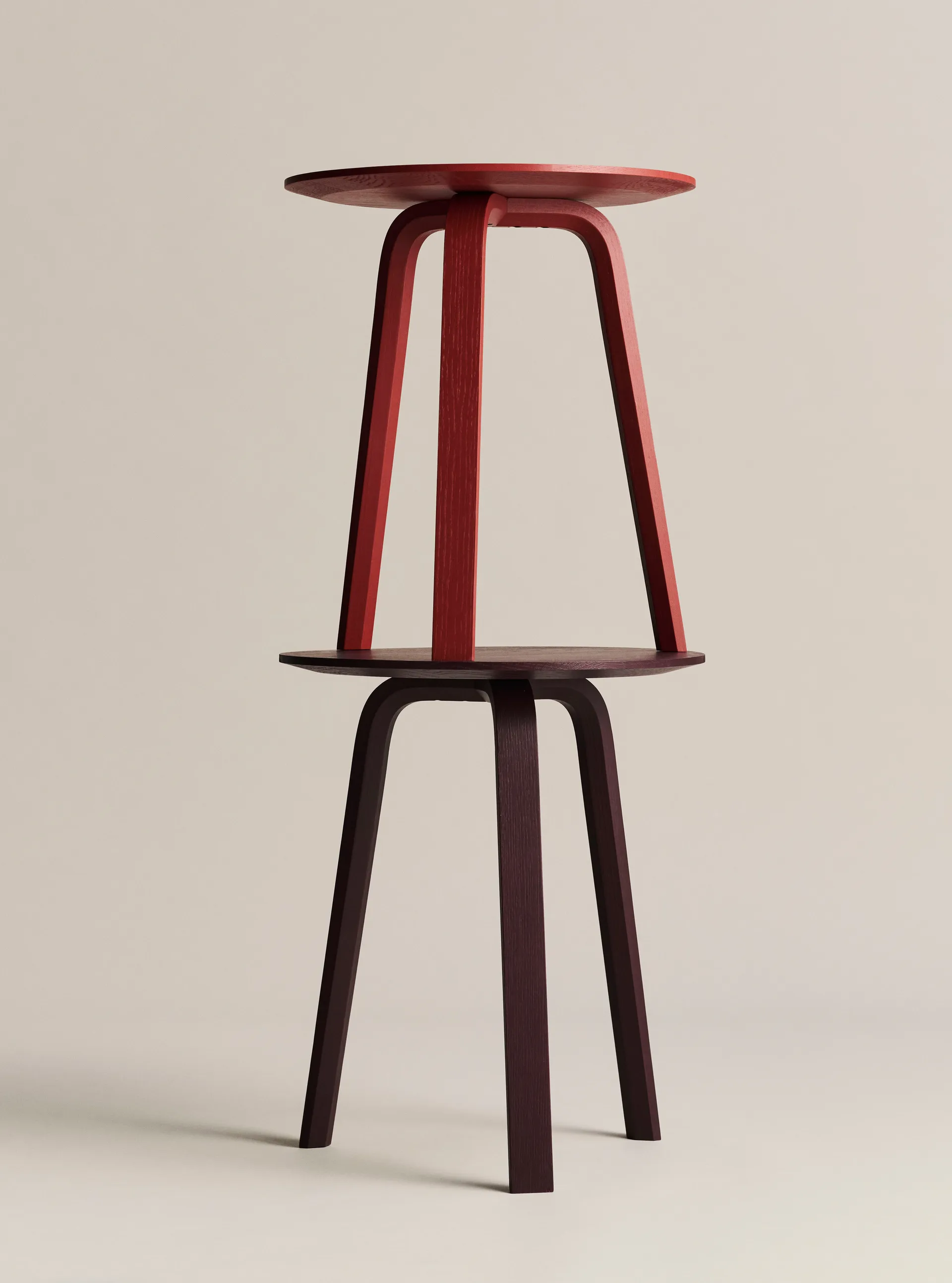 Bella sofabord, Dark bordeaux, Ø45x49 cm HAY