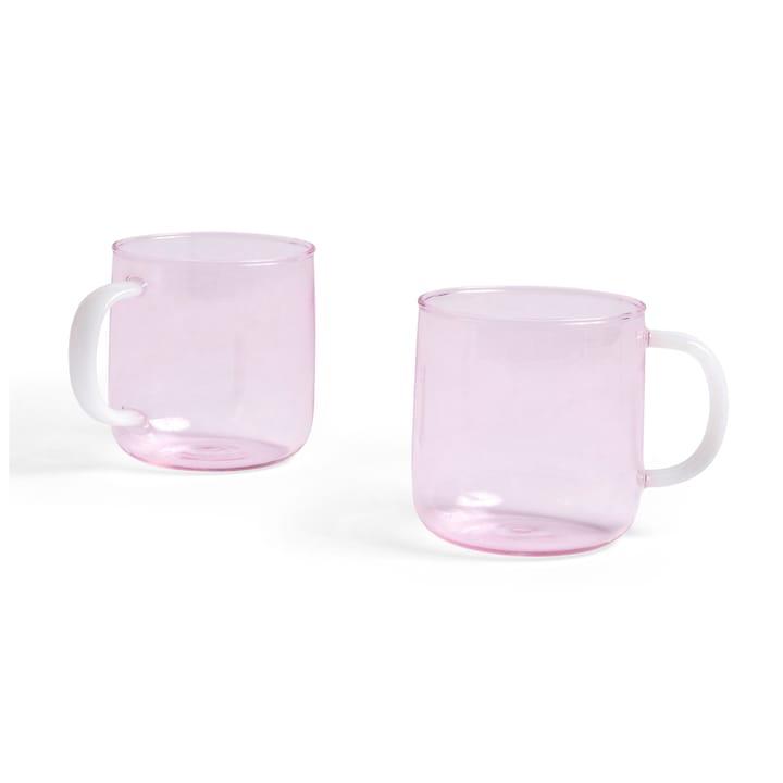 Borosilicate kopp 2-stk. - Pink-white - HAY