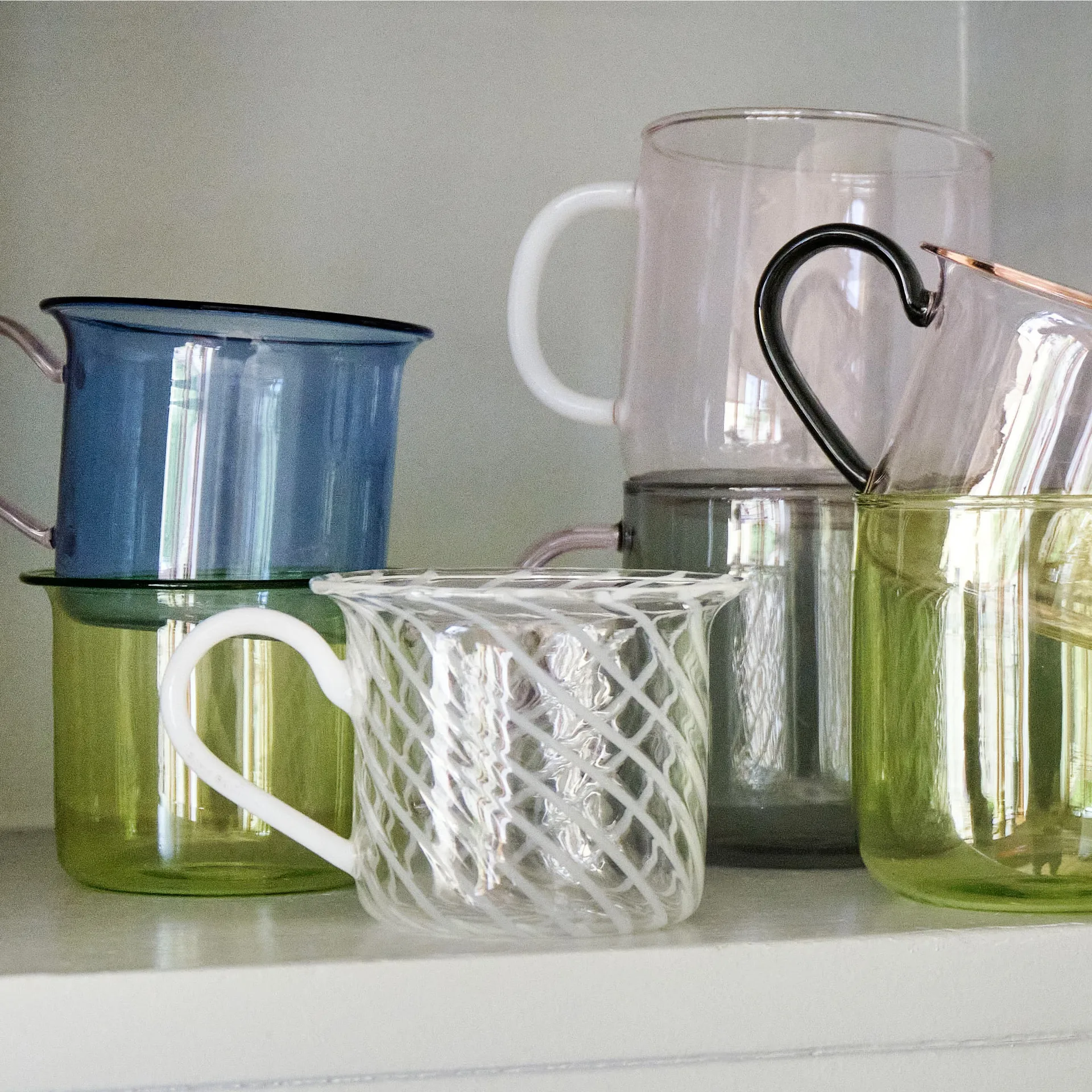 Borosilicate kopp 2-stk., Pink-white HAY