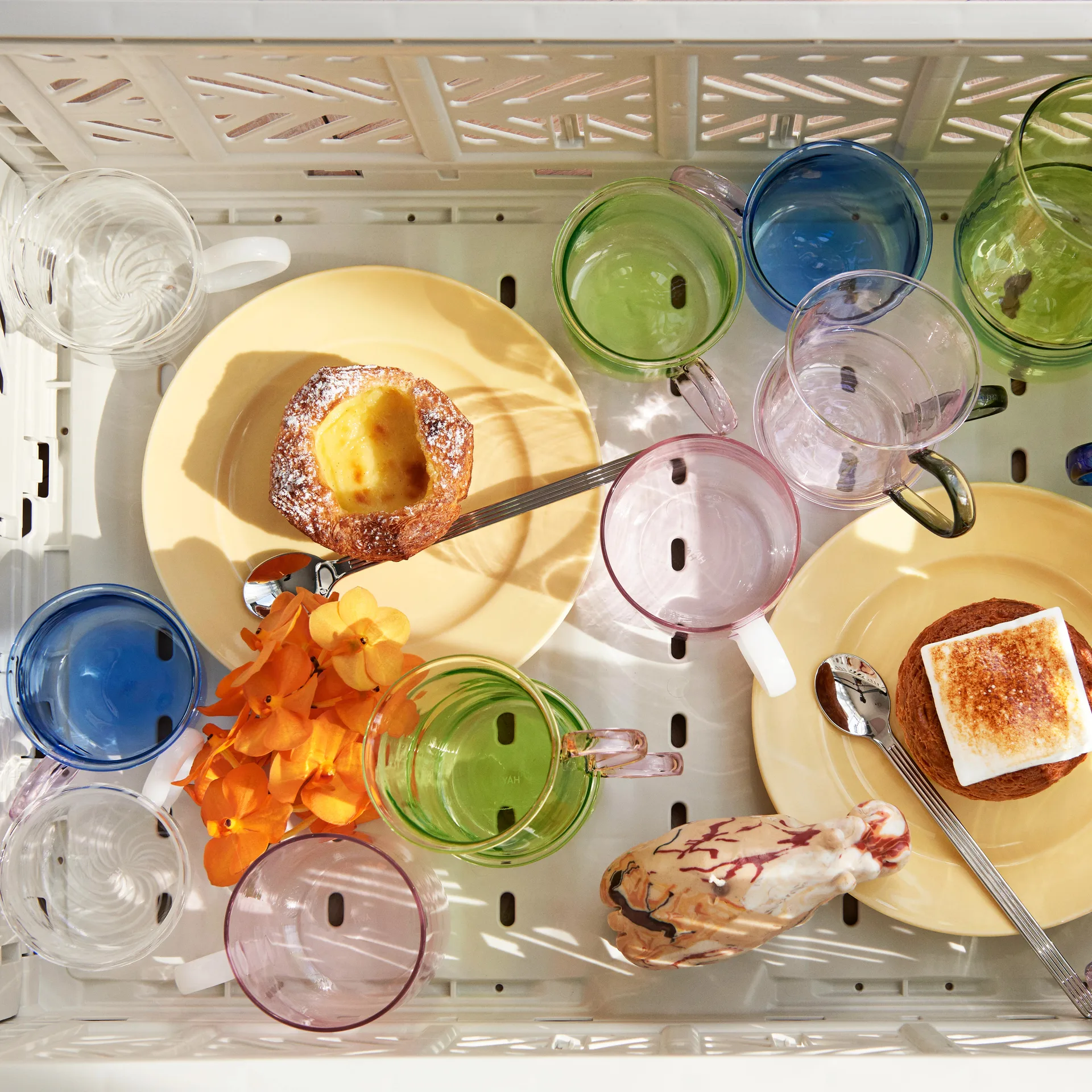 Borosilicate kopp 2-stk., Pink-white HAY