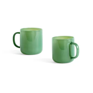 Borosilikat kopp 30 cl 2-pakning - Jade green - HAY