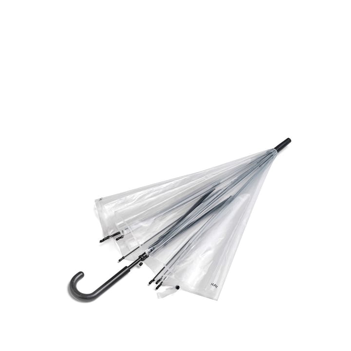 Canopy paraply - Clear, sort aluminium håndtak - HAY