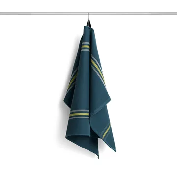 Canteen kjøkkenhåndkle 52×80 cm - Green-yellow block stripe - HAY