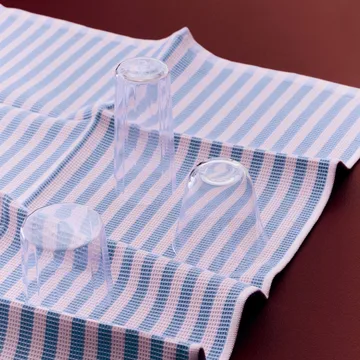 Canteen kjøkkenhåndkle 52×80 cm - Sky blue-light pink block stripe - HAY