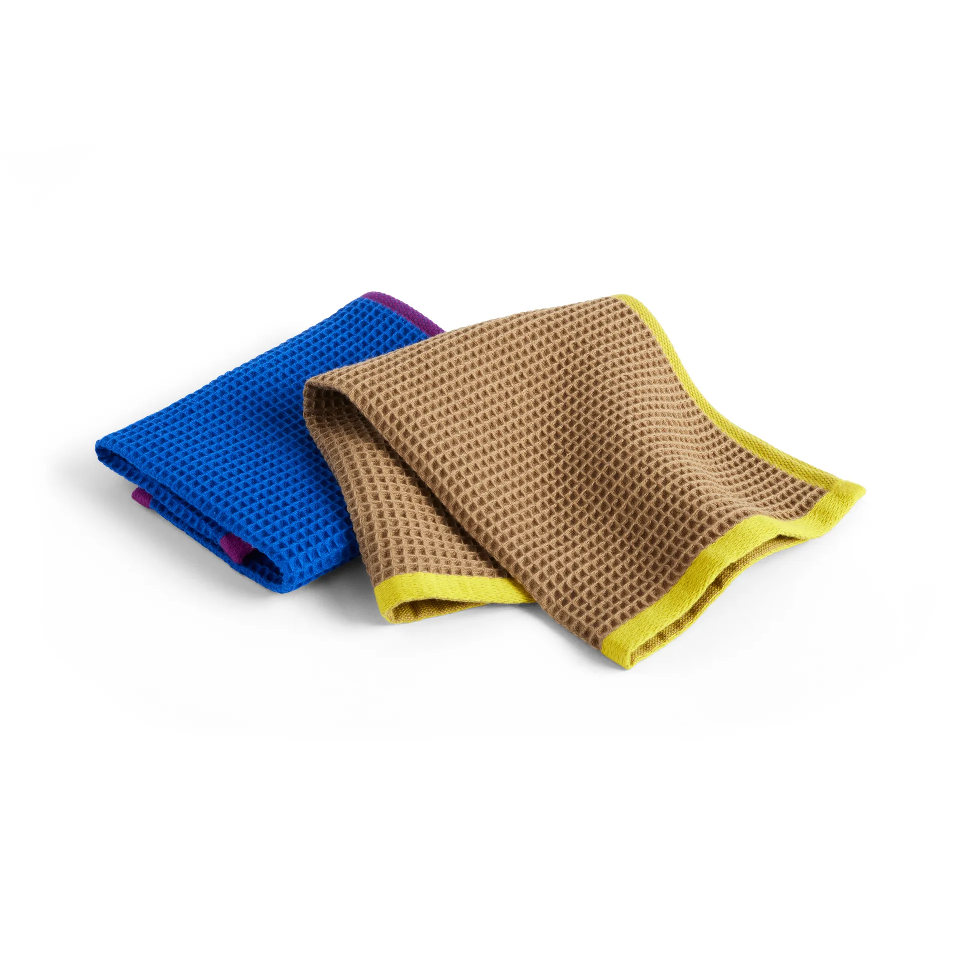 Canteen oppvaskklut 31 × 31 cm 2‑pakning, Blue/fuchsia-Beige/yellow HAY