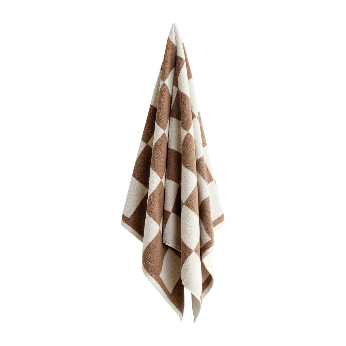 Bilde av HAY Check badehåndkle 70 x 136 cm Cappuccino