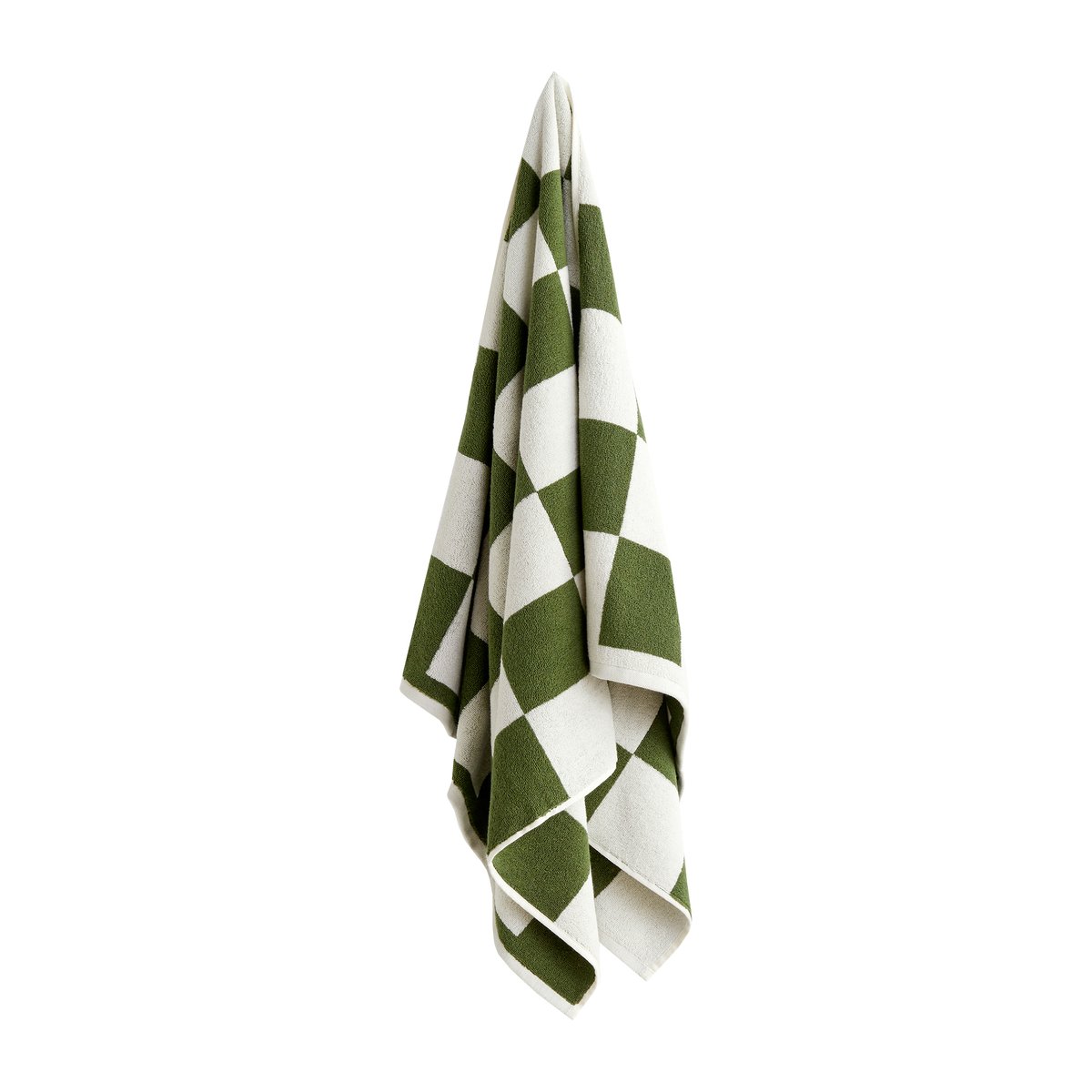 Bilde av HAY Check badehåndkle 70 x 136 cm Matcha
