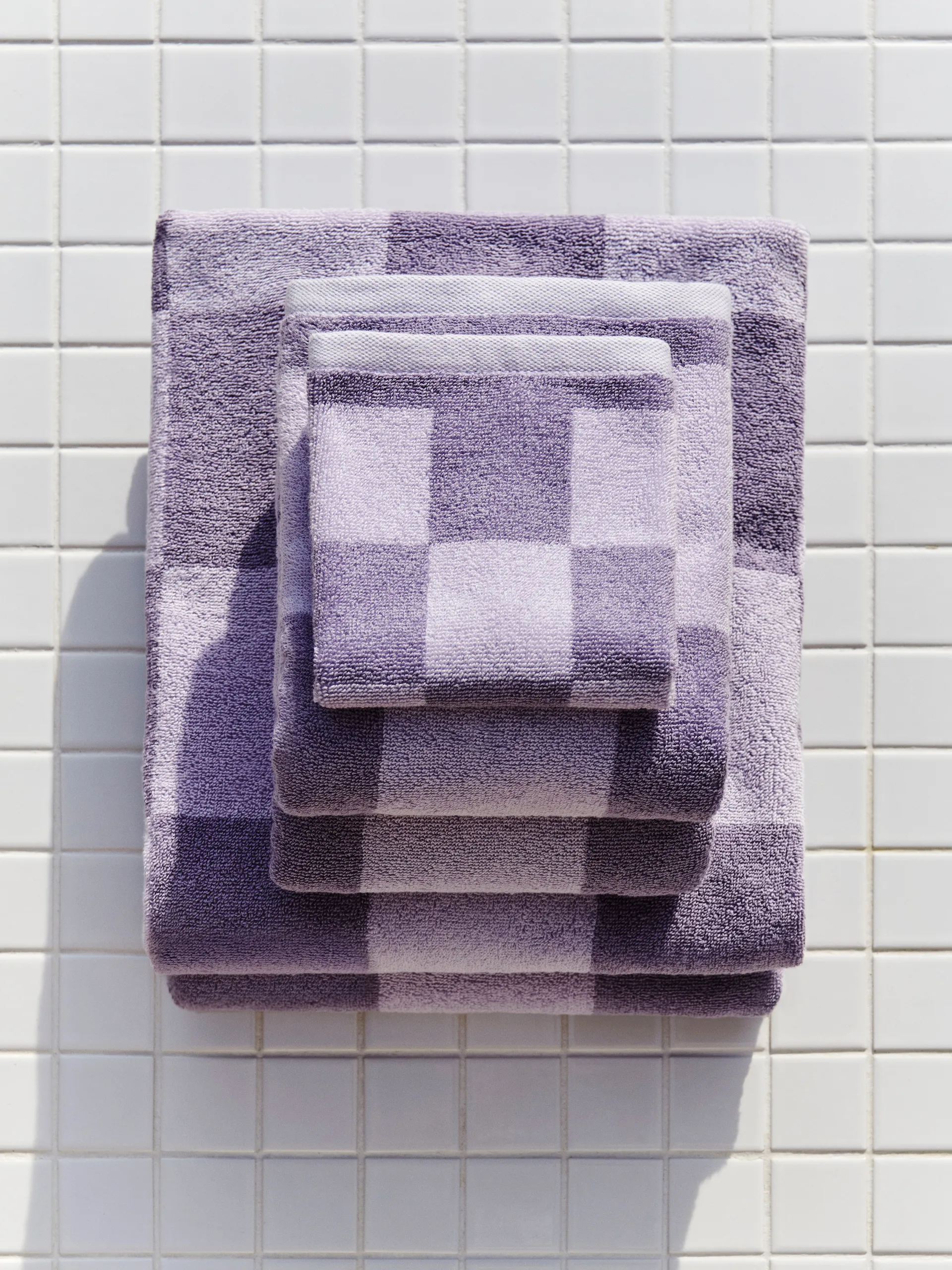 Check håndkle 30 x 30 cm, Lavender HAY