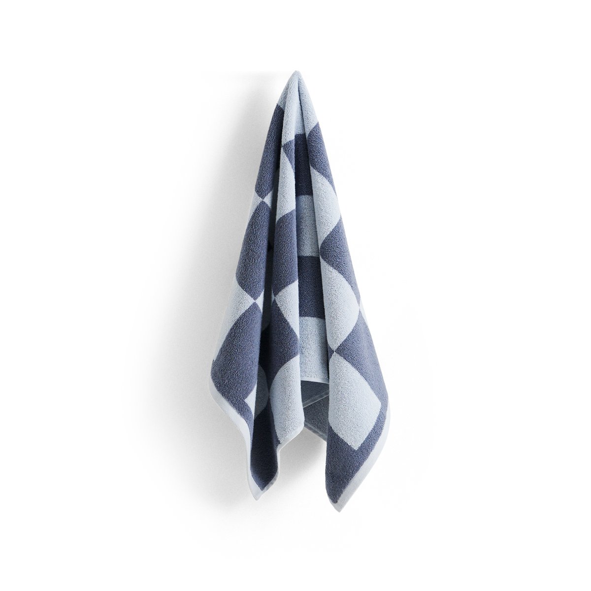 HAY Check håndkle 50 x 90 cm Steel blue | Skandinavisk Design | Håndklær | Blå