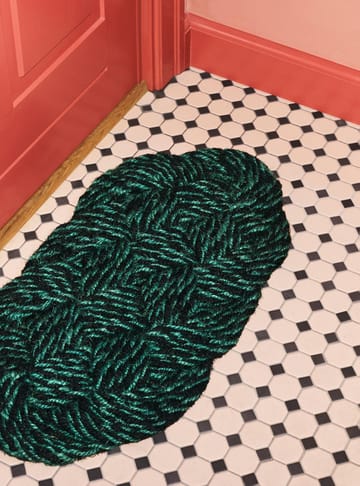 Coco dørmatte 40x80 cm - Swirl black - HAY