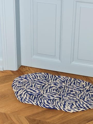 Coco dørmatte 40x80 cm - Swirl blue-off white - HAY