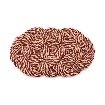 Coco dørmatte 40x80 cm - Swirl bordeaux-off white - HAY