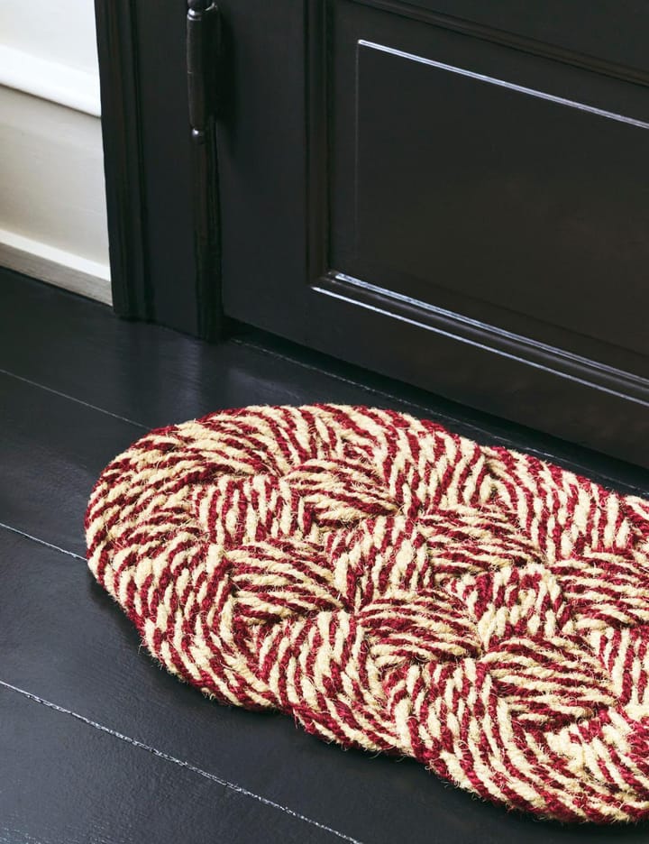Coco dørmatte 40x80 cm, Swirl bordeaux-off white HAY