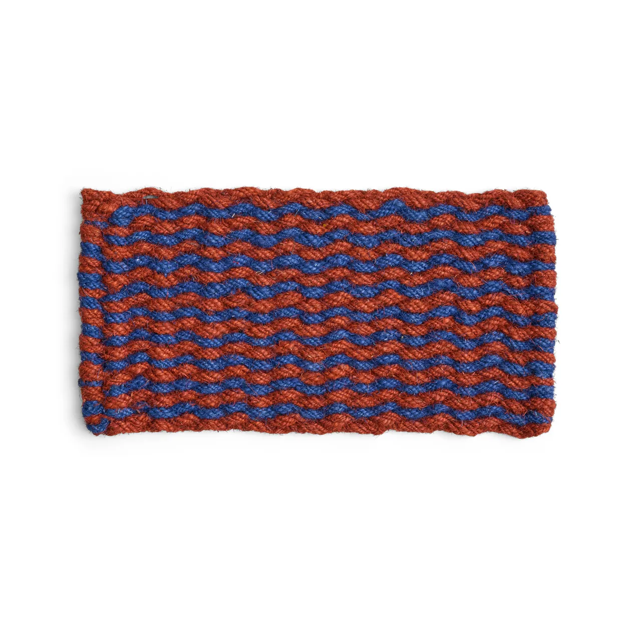 HAY Coco Stripe Wave dørmatte Brown-navy