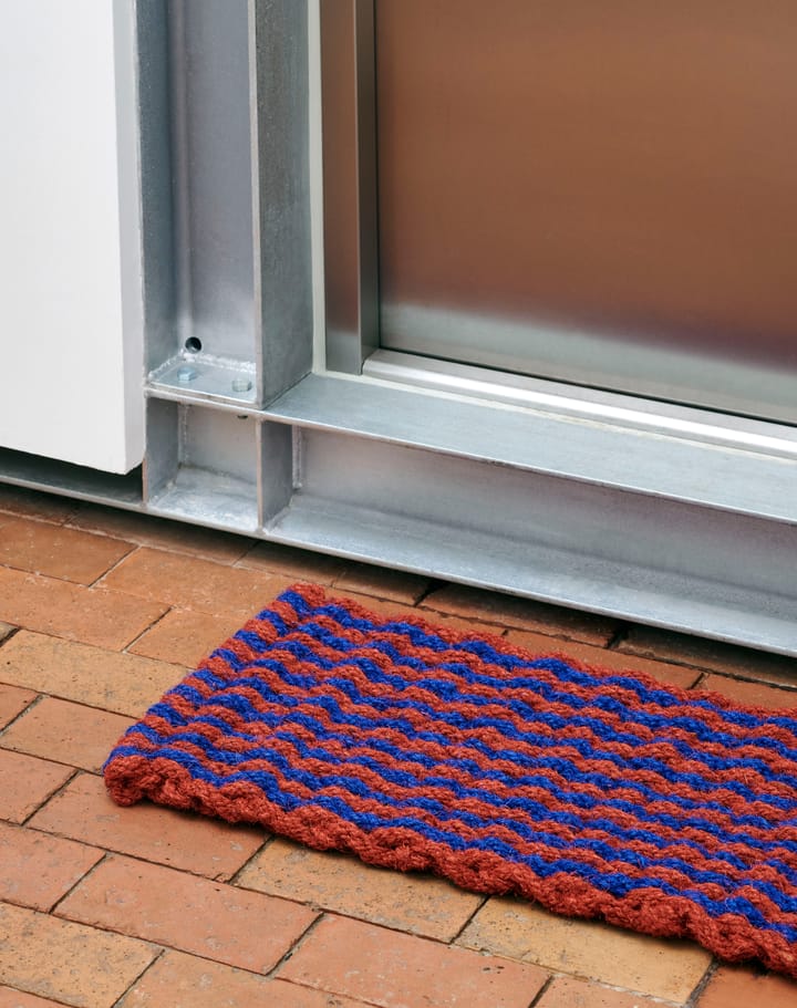 Coco Stripe Wave dørmatte, Brown-navy HAY