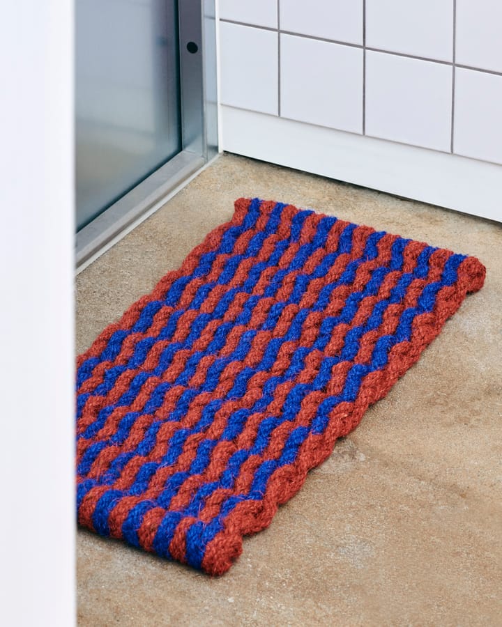 Coco Stripe Wave dørmatte, Brown-navy HAY