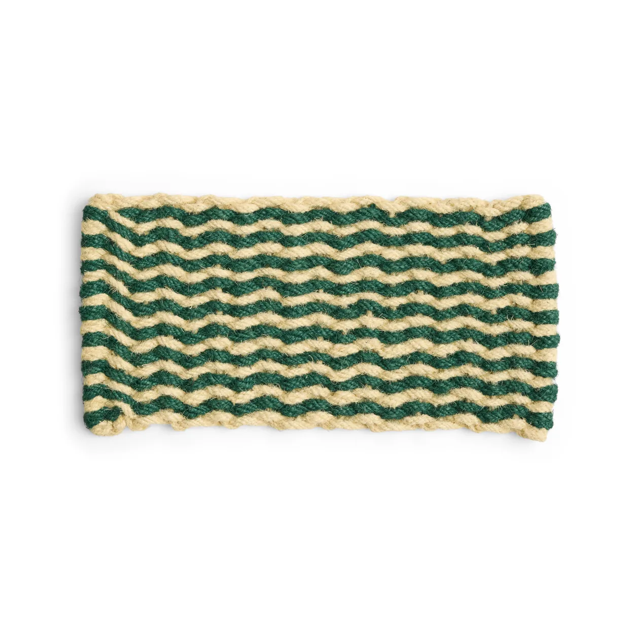HAY Coco Stripe Wave dørmatte Dark green-white